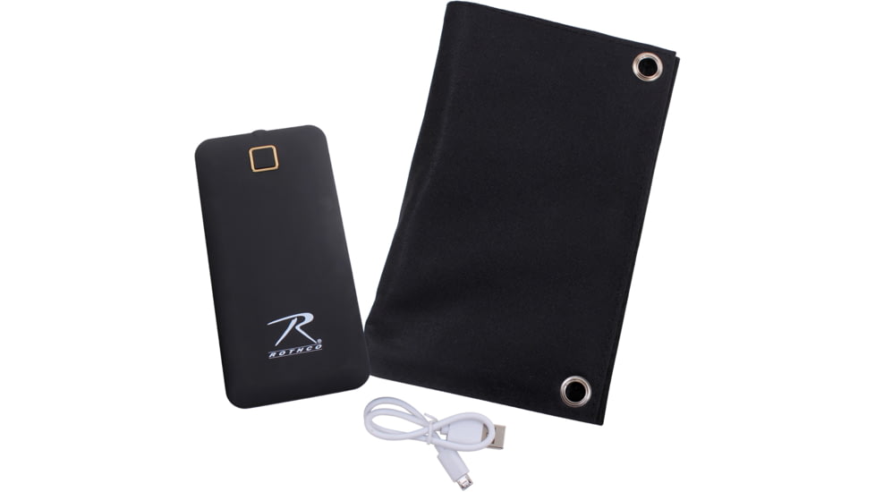 Rothco MOLLE Solar Panel With Power Bank, Black, 2117