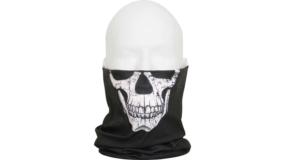 Rothco Multi-Use Neck Gaiter &amp; Face Covering Tactical Wrap, Skull Print, 2408