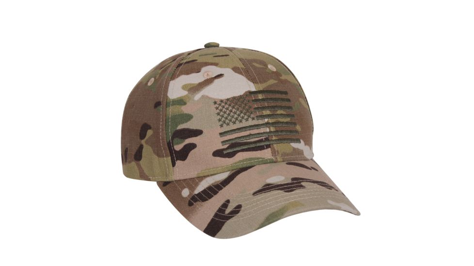 Rothco MultiCam Low Profile Cap With US Flag, 99881