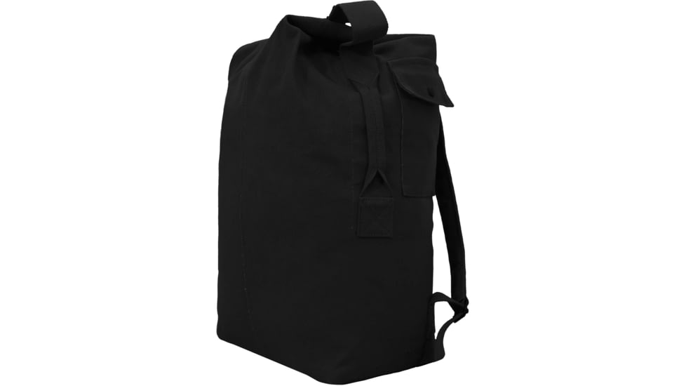 Rothco Nomad Canvas Duffle Backpack, Black, 24852-Black
