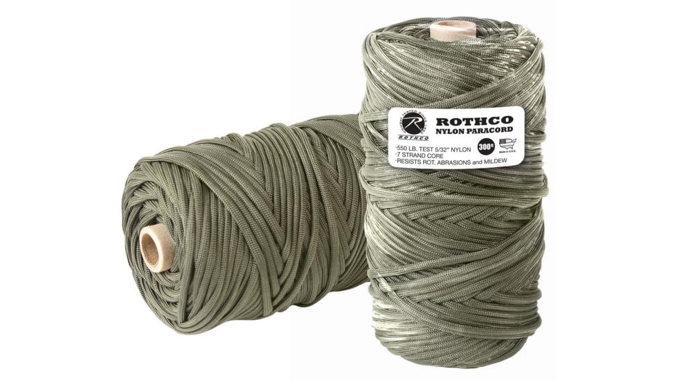 Rothco Nylon Paracord 550lb 300 Ft Tube, Olive Drab, 139-OliveDrab