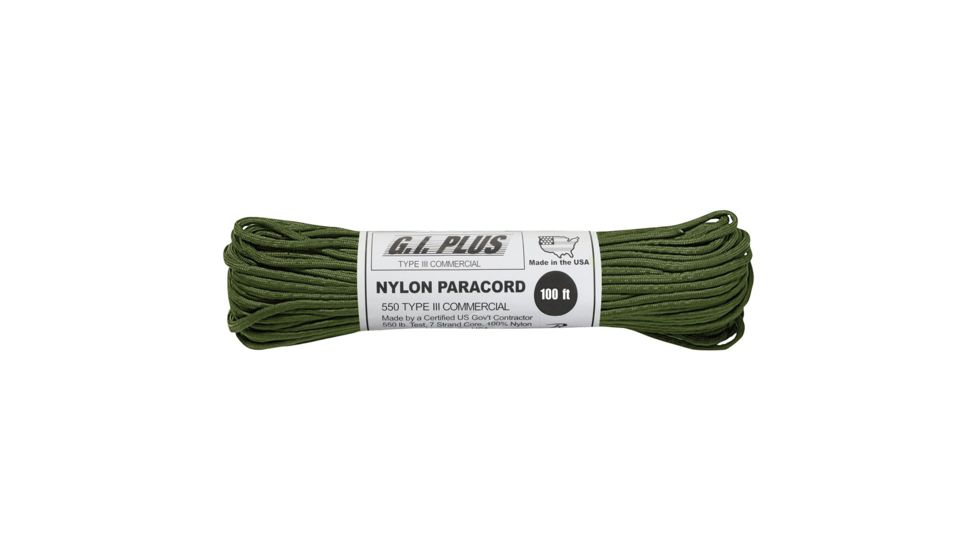 Rothco Nylon Paracord Type III 550 LB 100FT, Olive Drab, 303-OliveDrab