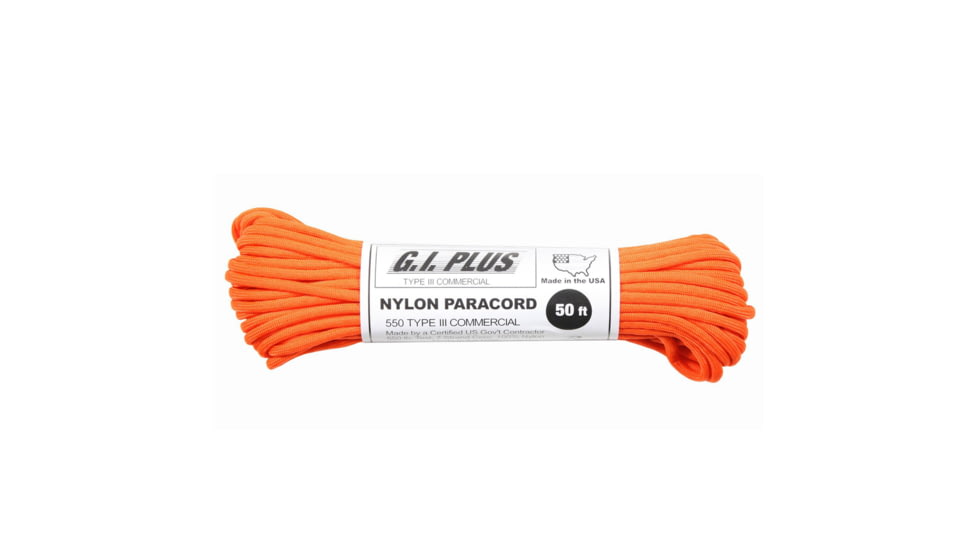 Rothco Nylon Paracord Type III 550 LB 100FT, Safety Orange, 194-SafetyOrange