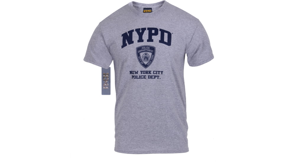 Rothco Officially Licensed NYPD Physical Training T-Shirt, Mens, Grey, Medium, 6650-519