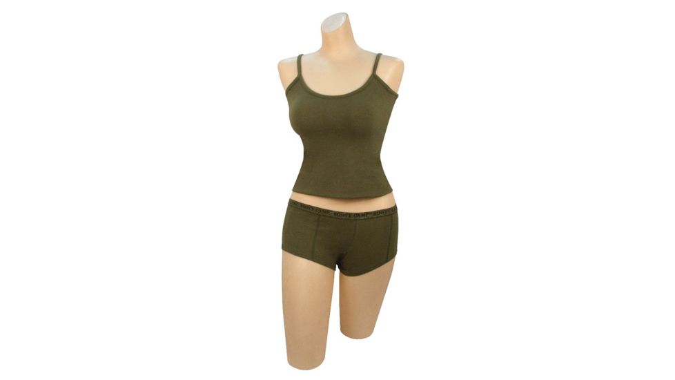 Rothco Olive Drab Booty Camp Booty Shorts &amp; Tank Top, Extra Small, 4276-Top-XS