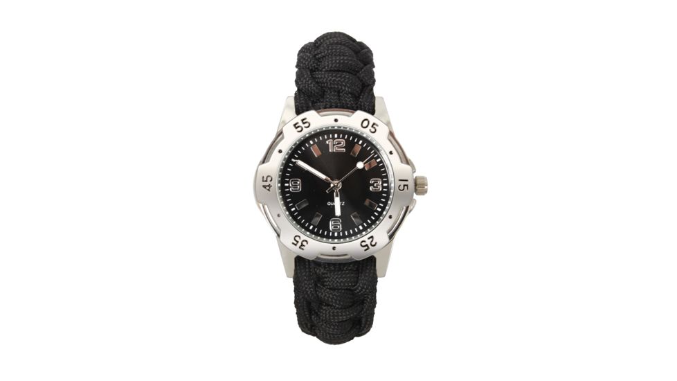 Rothco Paracord Bracelet Watch, Black 4253