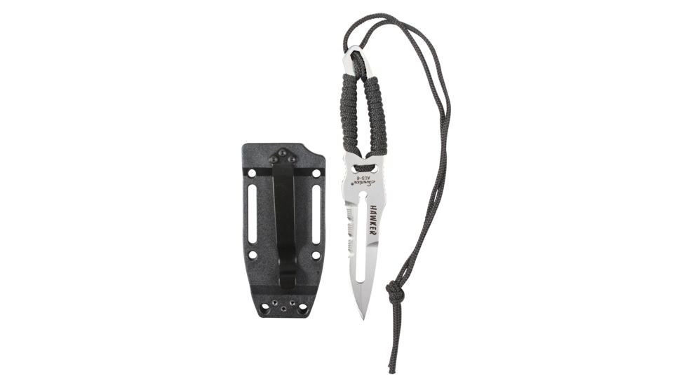 Rothco Paracord Knife w/ Sheath, Black/Silver, 3673-BlackSilver