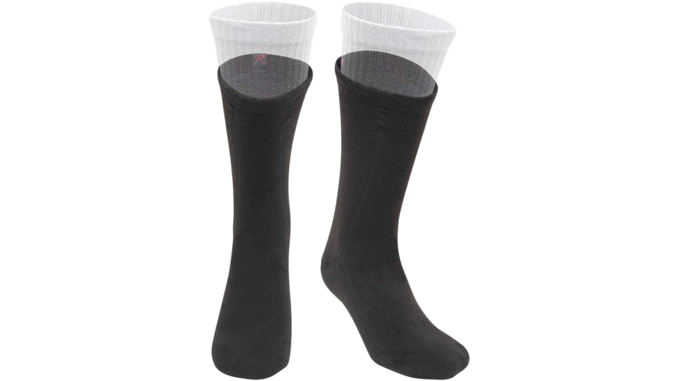 Rothco Polar Fleece Boot Liners, Black, Medium, 3665-Black-M