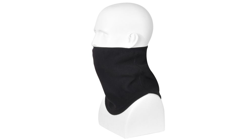 Rothco Polar Fleece Contoured Elastic Neck Gaiter, Black, 5579-Black