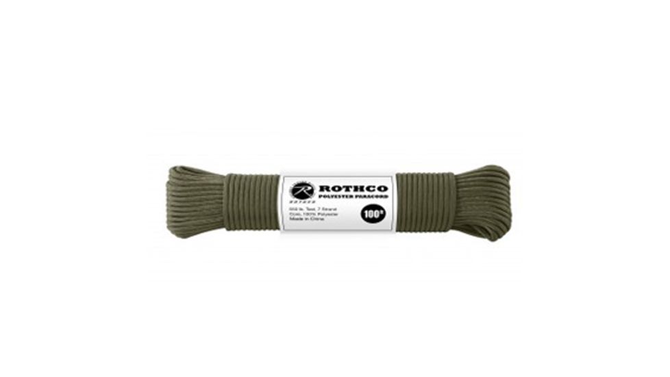 Rothco Polyester Paracord, Olive Drab, 50 ft, 30700-OliveDrab-50