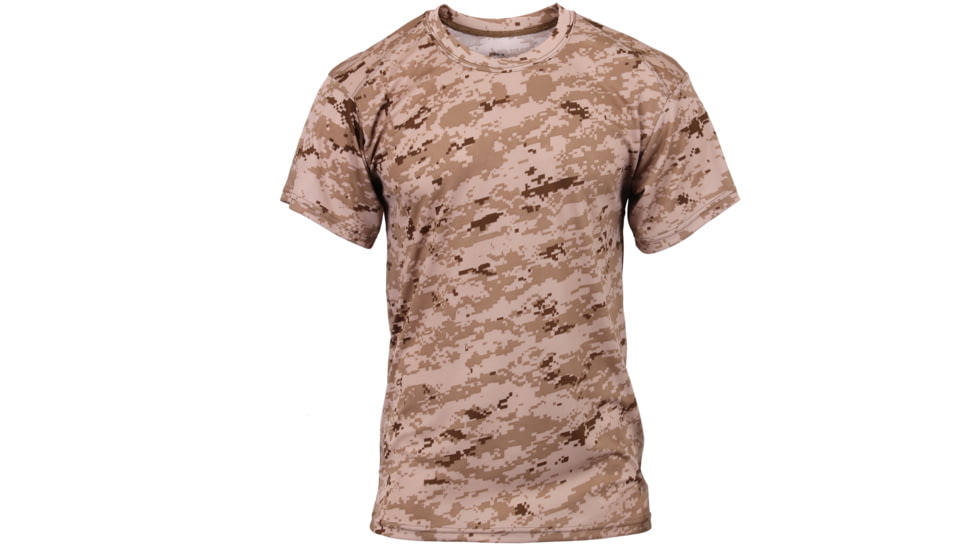 Rothco Polyester Performance T-Shirt, Mens, Desert Digital Camo, Medium, 44040-021