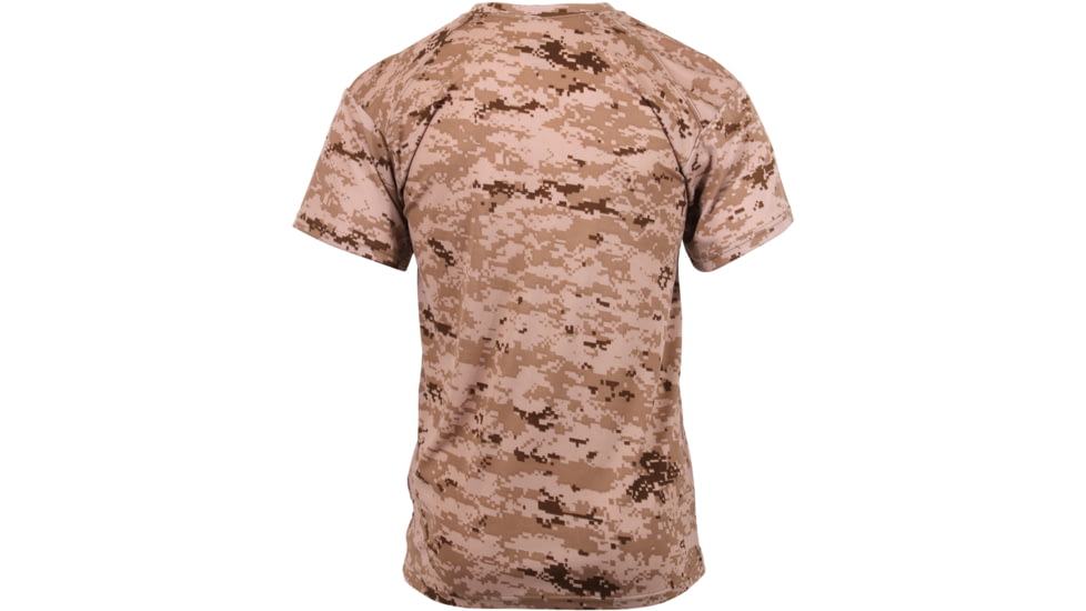 Rothco Polyester Performance T-Shirt, Mens, Desert Digital Camo, Medium, 44040-021