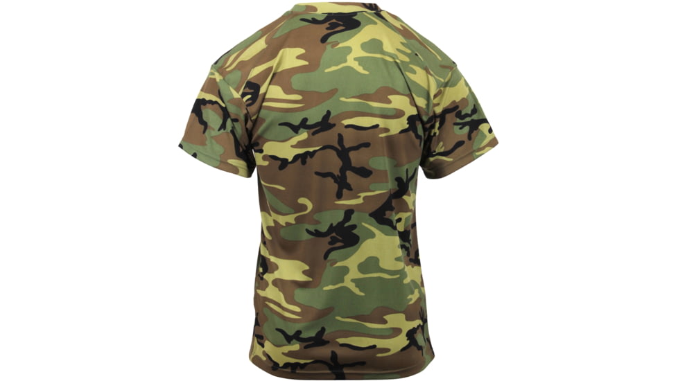 Rothco Polyester Performance T-Shirt, Mens, Woodland Camo, Extra Large, 44010-401