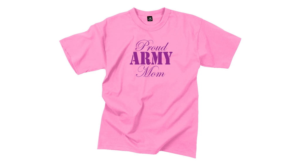 Rothco Proud Army Mom T-Shirt, Pink, Small, 5690-010