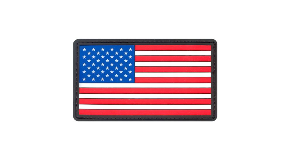 Rothco PVC US Flag Patch With Hook Back, Red/White/Blue, Bulk Packaging, 27784-RedWhiteBlue-BulkPackaging