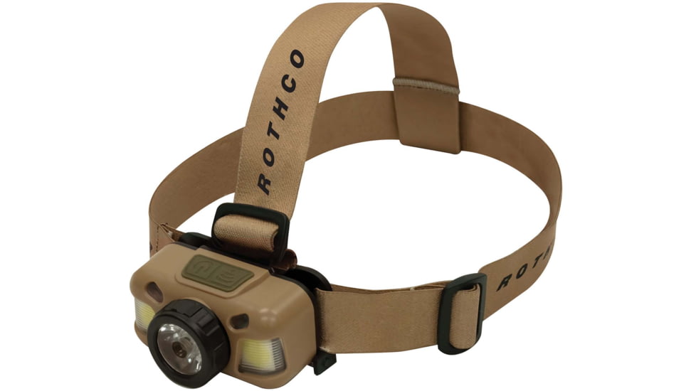 Rothco Rechargeable 600 Lumen Led Headlamp, Coyote Brown, 28560-CoyoteBrown