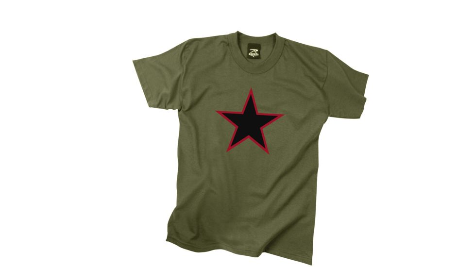 Rothco Red China Star T-Shirt, Small, 60303-S