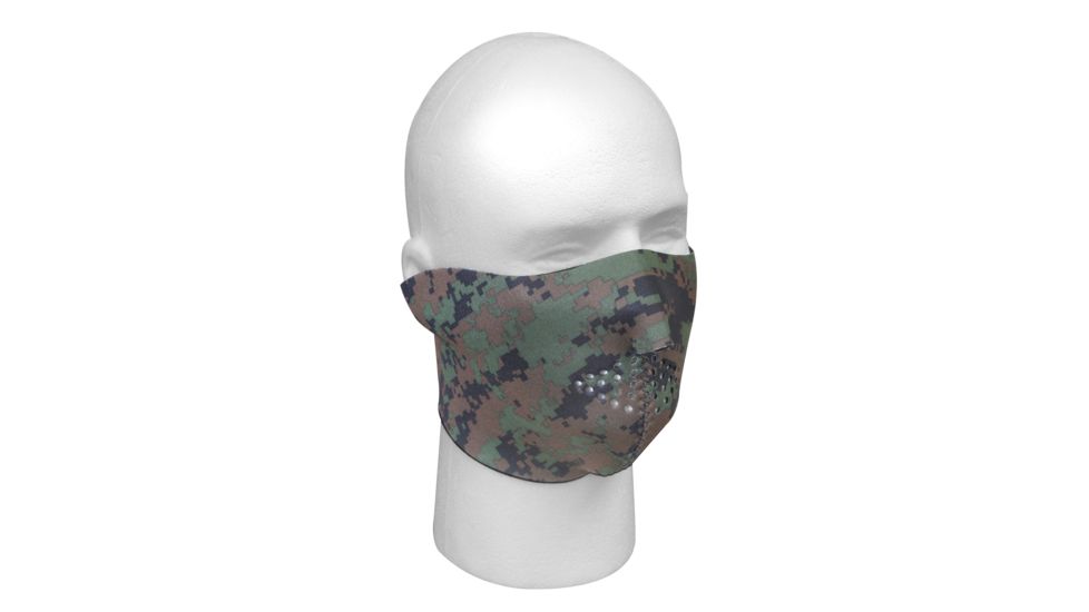Rothco Reversible Neoprene Half Mask, Woodland Digital Camo, 2213-WoodlandDigitalCamo