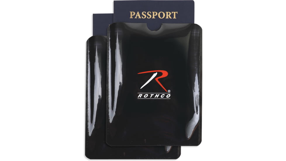 Rothco RFID Blocking Credit Card and Passport Sleeve, 12/Pack, Black, 1078