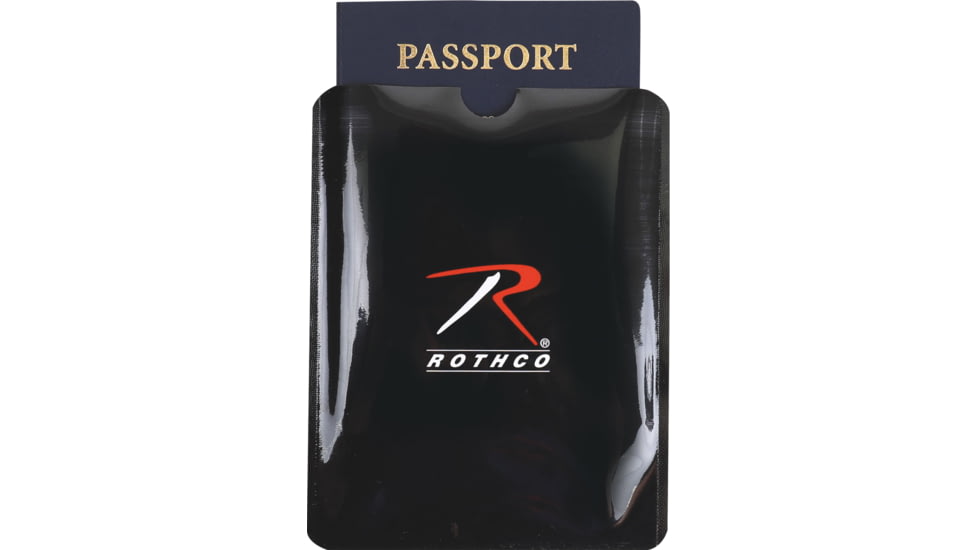 Rothco RFID Blocking Credit Card and Passport Sleeve, 12/Pack, Black, 1078