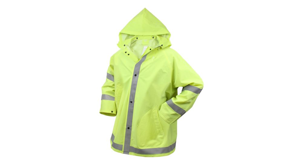 Rothco Safety Reflective Rain Jacket, Safety Green, 4XL, 3666-SafetyGreen-4XL