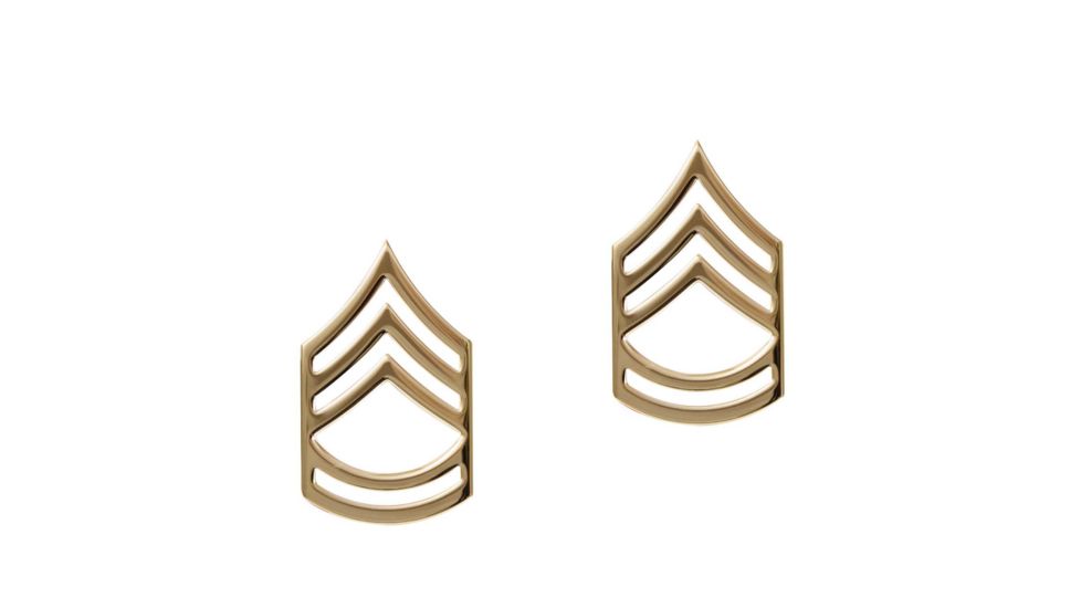 Rothco Sergeant First Class Polished Insignia Pin, Gold, 1645-Gold