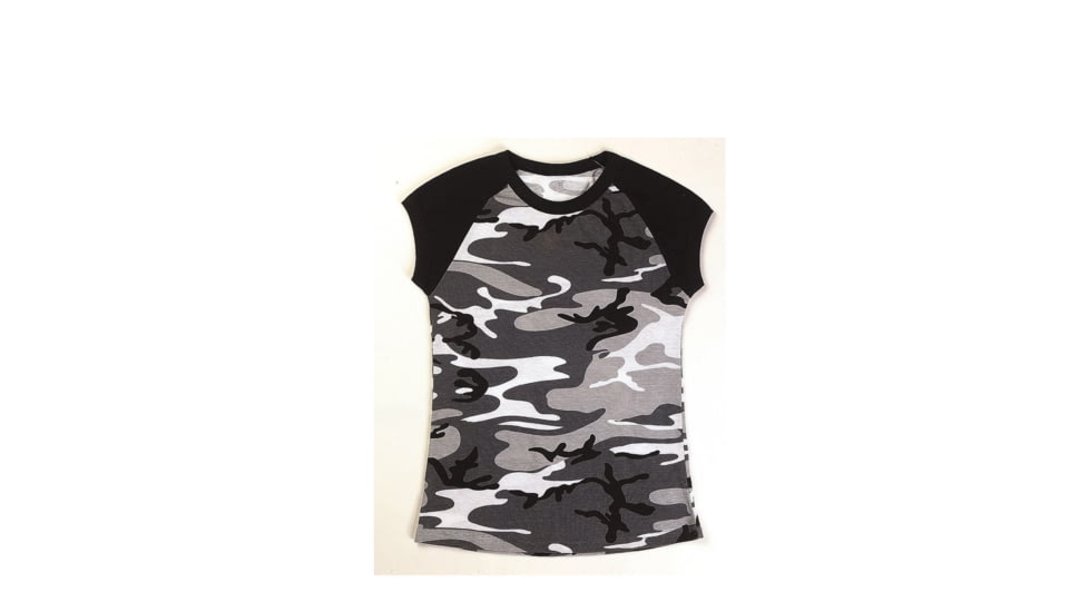 Rothco Short Sleeve Camo Raglan T-Shirt, City Camo, XL, 8036-CityCamo-XL