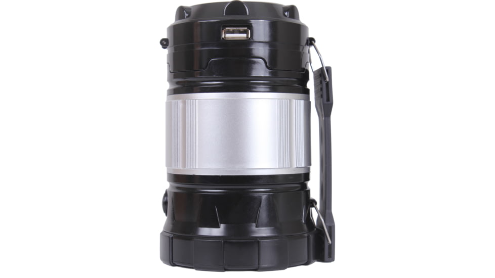 Rothco Solar 1x Rechargeable Alkaline 6x LED Lantern 1x LED Torch w/ Charger, Black/Gray, 2114