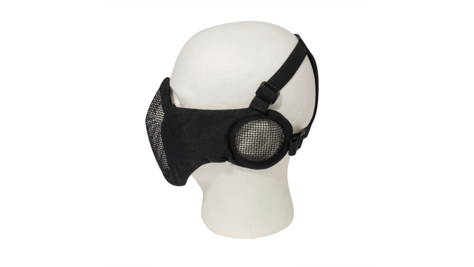 Rothco Steel Half Face Mask With Ear Guard - Black, 10857