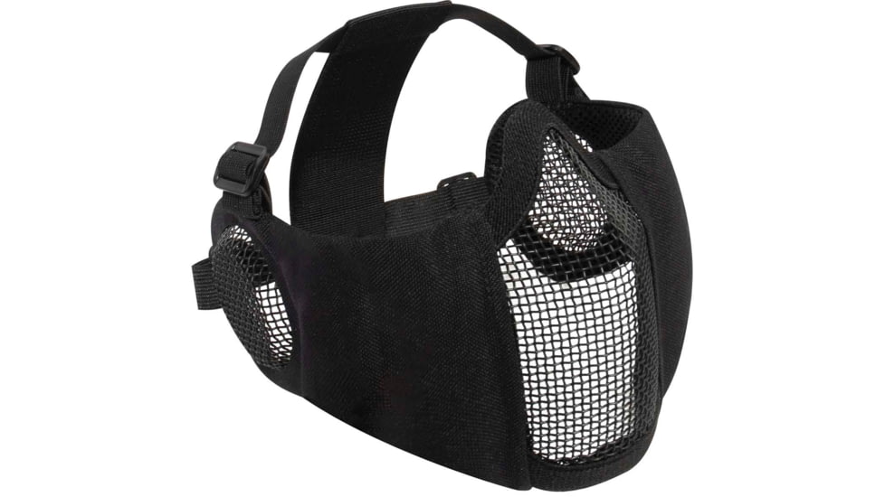 Rothco Steel Half Face Mask With Ear Guard - Black, 10857