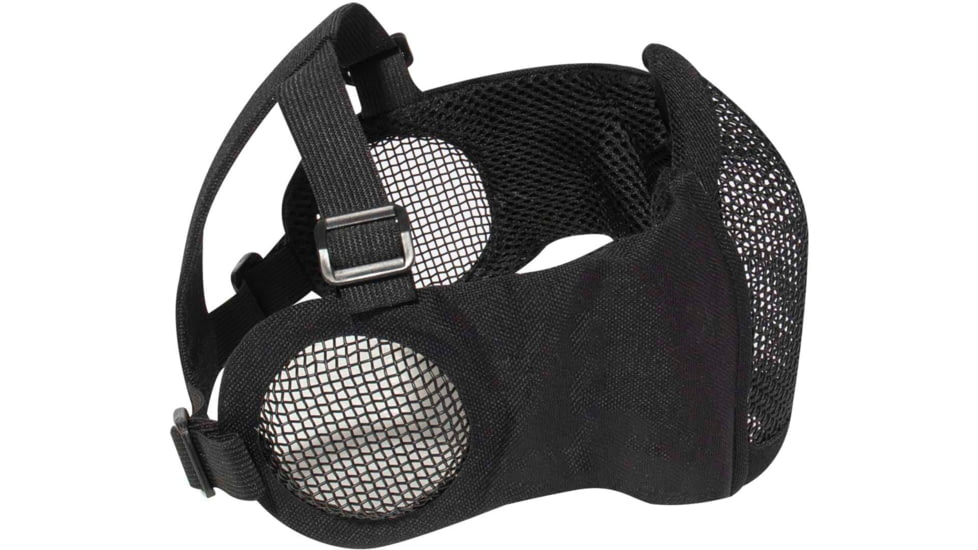 Rothco Steel Half Face Mask With Ear Guard - Black, 10857