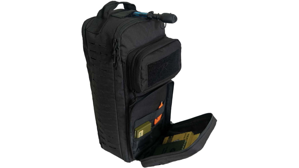 Rothco Tactical Single Sling Pack w/ Laser Cut MOLLE, Black, 2233-Black