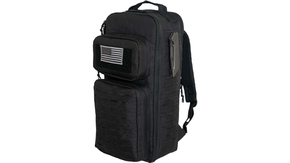 Rothco Tactical Single Sling Pack w/ Laser Cut MOLLE, Black, 2233-Black