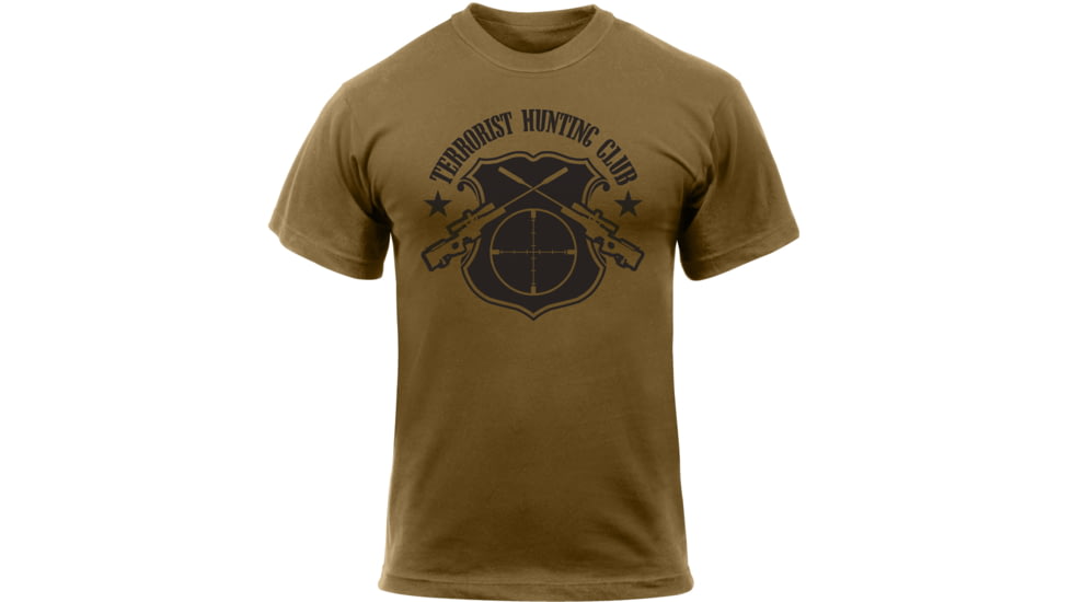 Rothco Terrorist Hunting Club T-Shirt, Coyote Brown, 2XL, 61571