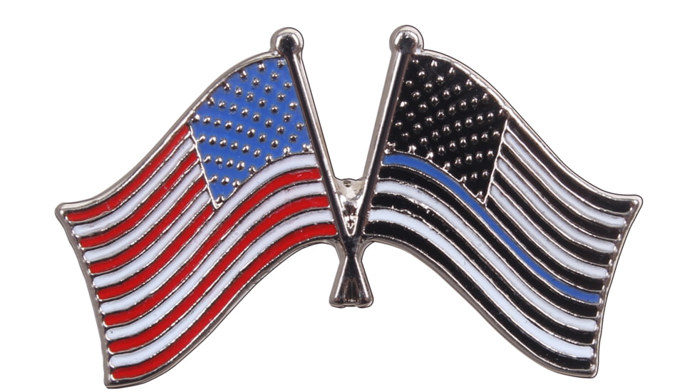Rothco Thin Blue Line US Flag Pin, Red/White/Blue, 1966