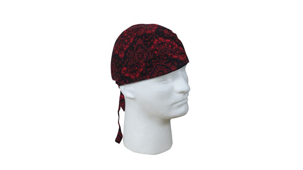 Rothco Trainmen Headwrap, Black/Red, 55186-BlackRed