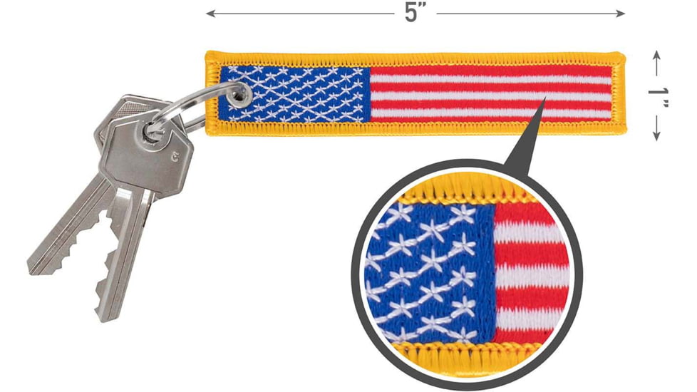 Rothco US Flag Patch Keychain, 1 x 5in, 1256