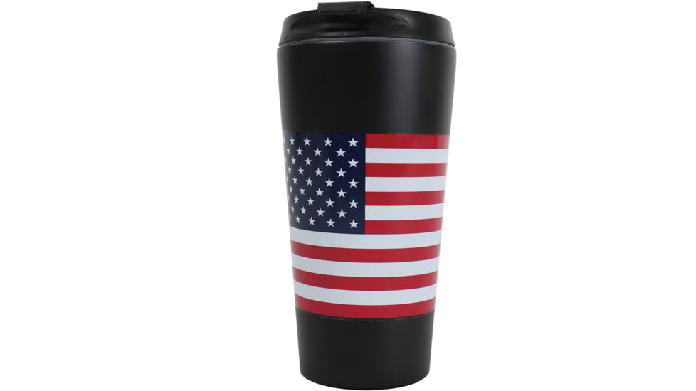 Rothco US Flag Travel Cup, Black/Flag, 1288