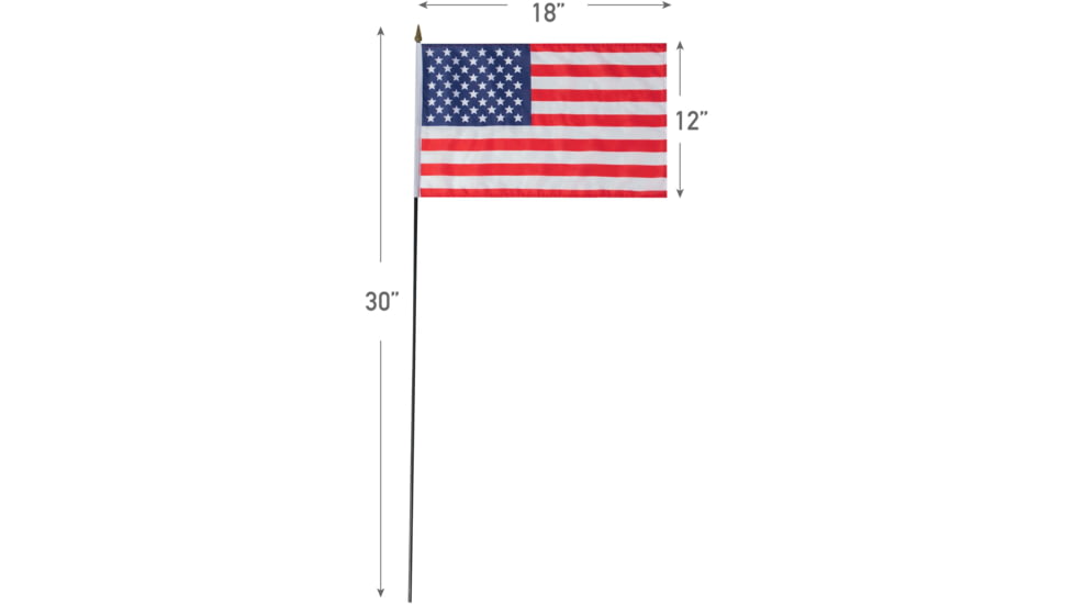 Rothco US Stick Flag, 1 Piece, 15223-OnePiece