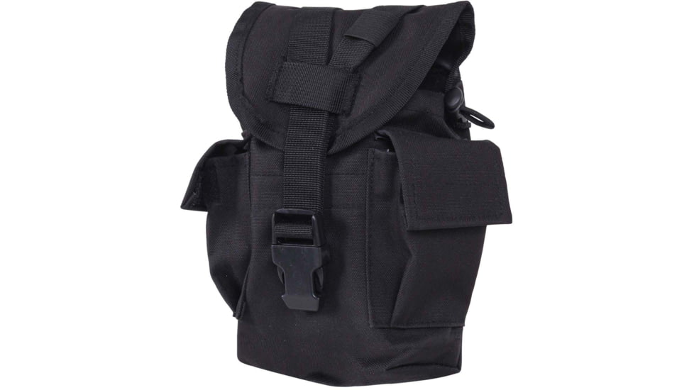 Rothco Utility Pouch with Survival Kit Essentials, Black, 10189-Black