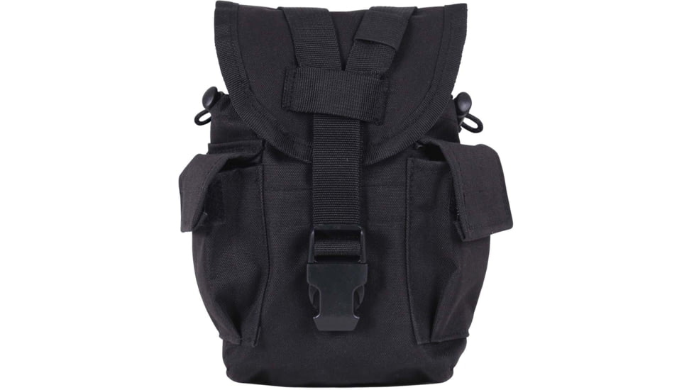 Rothco Utility Pouch with Survival Kit Essentials, Black, 10189-Black