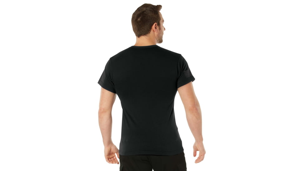 Rothco Veteran Flag T-Shirt - Mens, Black, Small, 27930-Black-S