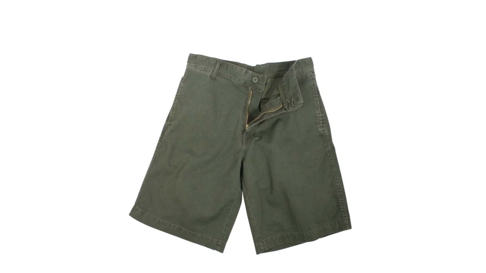 Rothco Vintage 5 Pocket Flat Front Shorts, Olive Drab, 32, 2620-OliveDrab-32