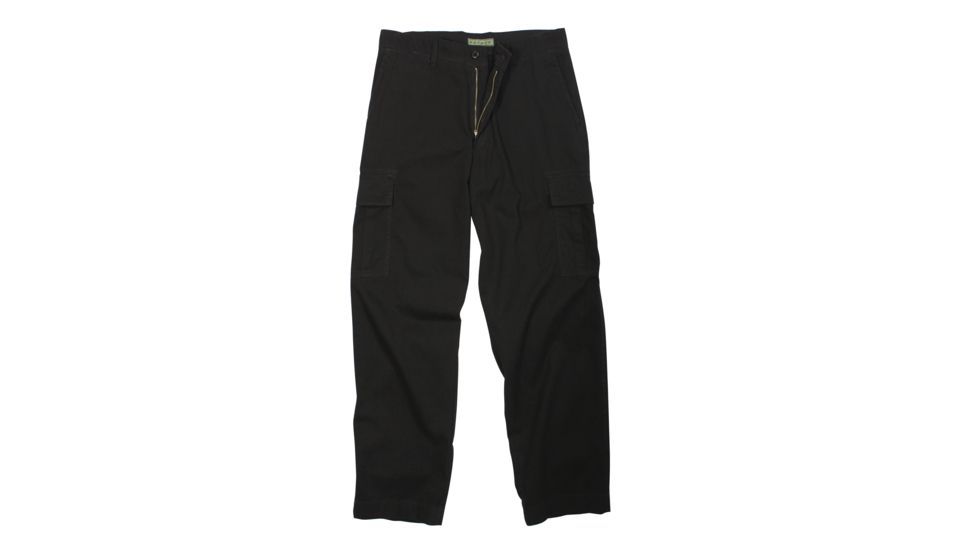 Rothco Vintage 6-Pocket Flat Front Fatigue Pants, Black, 42, 4879-Black-42