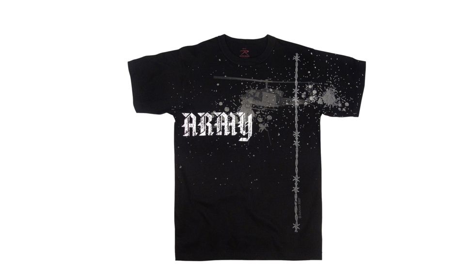 Rothco Vintage Army Helicopter T-Shirt, Black, Small, 66900-Black-S