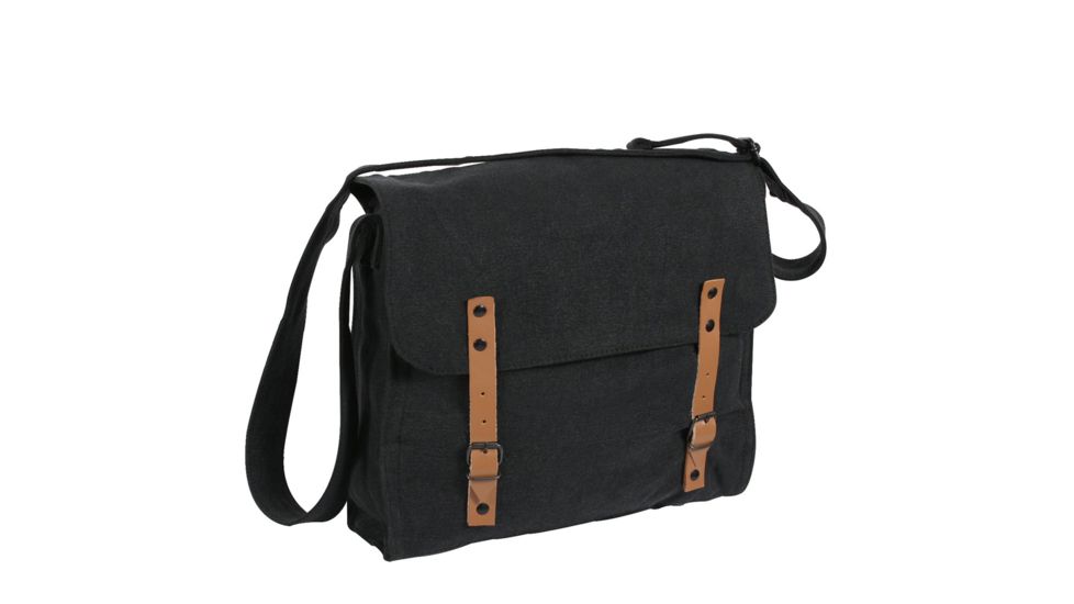 Rothco Vintage Canvas Medic Bag, Black, 9127-Black