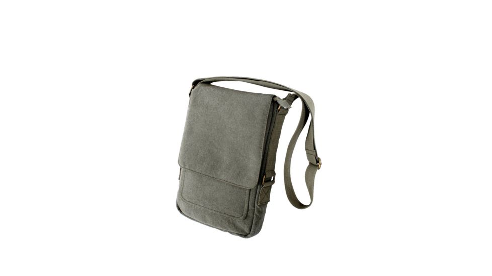 Rothco Vintage Canvas Military Tech Bag, Vintage Olive Drab, 5795-VintageOliveDrab