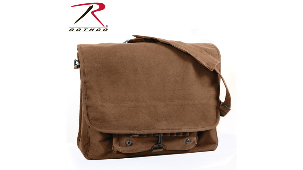 Rothco Vintage Canvas Paratrooper Bag, Brown, 9728-Brown
