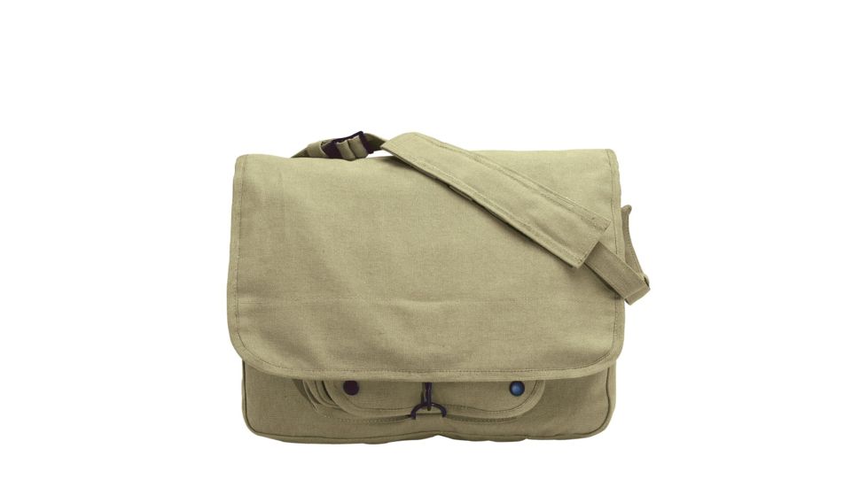 Rothco Vintage Canvas Paratrooper Bag, Khaki, 9138-Khaki