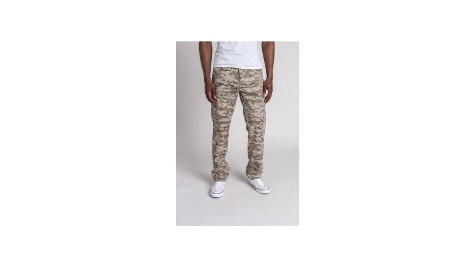Rothco Vintage Flat Front Pants , Desert Digital Camo, 32, 55001-DesertDigitalCamo-32